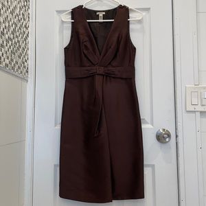 J. Crew brown silk dress